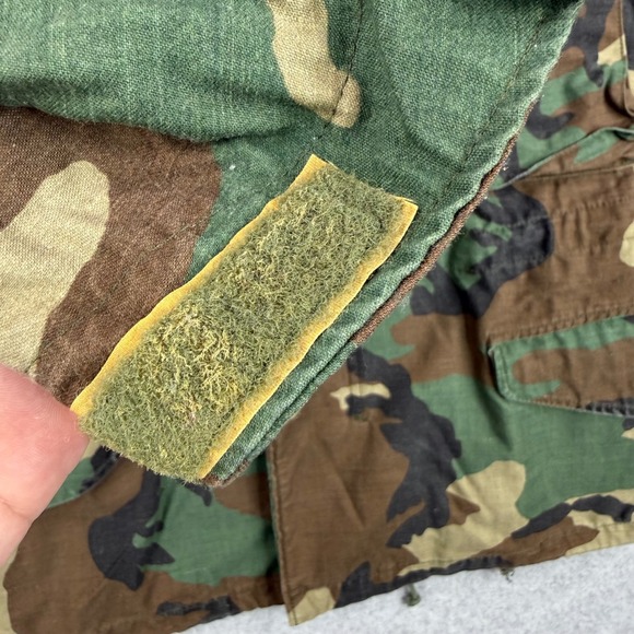 Vintage US Military M65 Field Jacket Mens Small X Short Woodland Camo Coat Lined - Picture 7 of 16